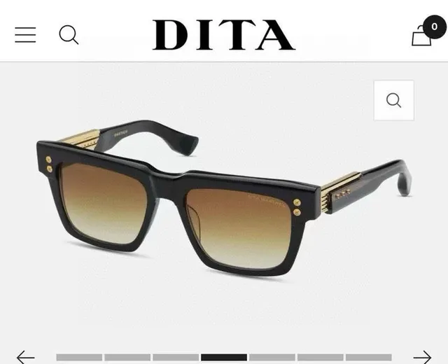 DITA Warthen Edición Limitada Negro Mate Cuadrado Gafas de Sol 5