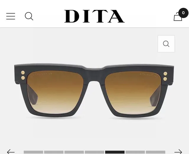 DITA Warthen Edición Limitada Negro Mate Cuadrado Gafas de Sol 6