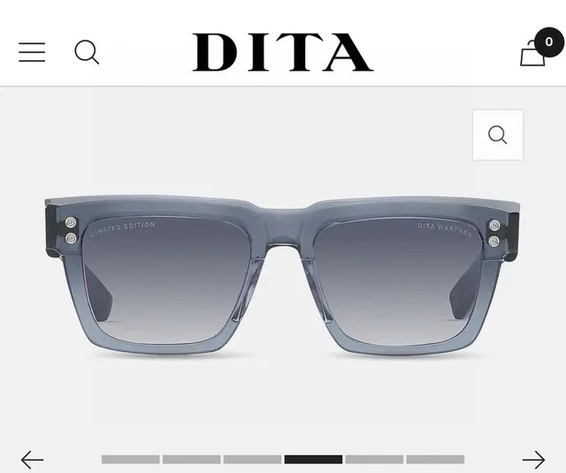 DITA Warthen Edición Limitada Negro Mate Cuadrado Gafas de Sol 8