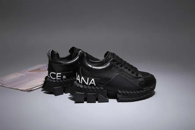 Dolce & Gabbana NS1 কালো সোল ব্লক হিল চাঙ্কি স্নিকার্স 2