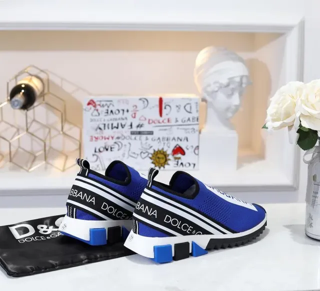 Dolce & Gabbana Speed Trainer Royal Blue White Black Lifestyle Sneakers 2