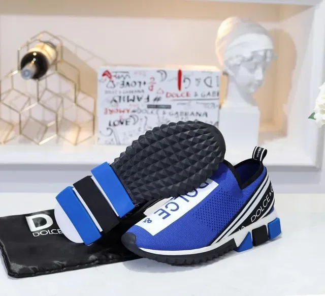 Dolce & Gabbana Speed Trainer Royal Blue White Black Lifestyle Sneakers 4