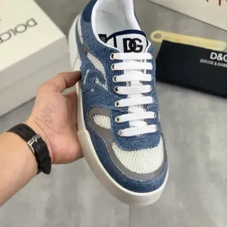 Dolce & Gabbana Sneakers Lifestyle Denim et Maille Plateforme