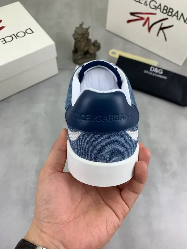 Dolce & Gabbana Sneakers Lifestyle Denim et Maille Plateforme 3
