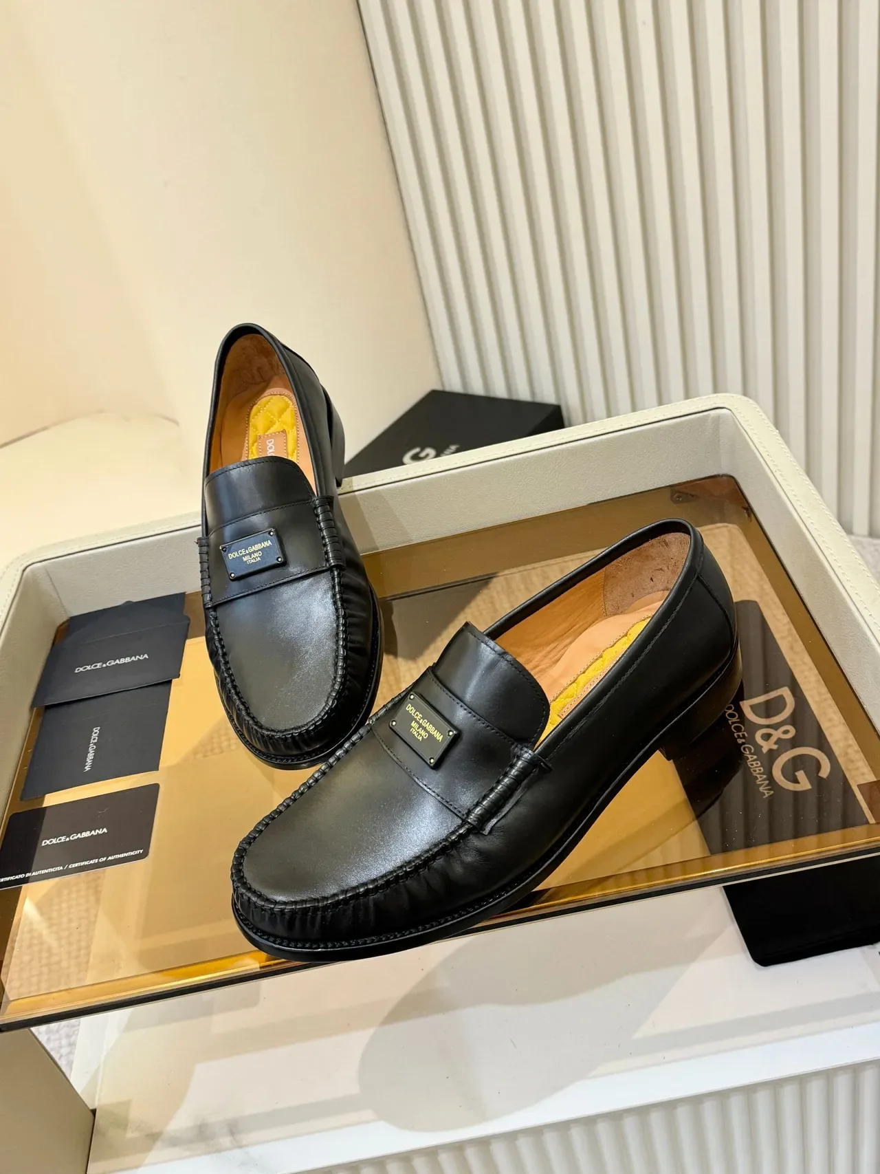 Dolce & Gabbana Portofino Mocasín de Cuero Negro 5