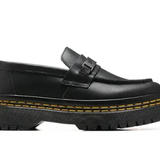 Dr. Martens 1461 लूफर काला पीला चमड़ा प्लेटफॉर्म लुग सोल लूफर