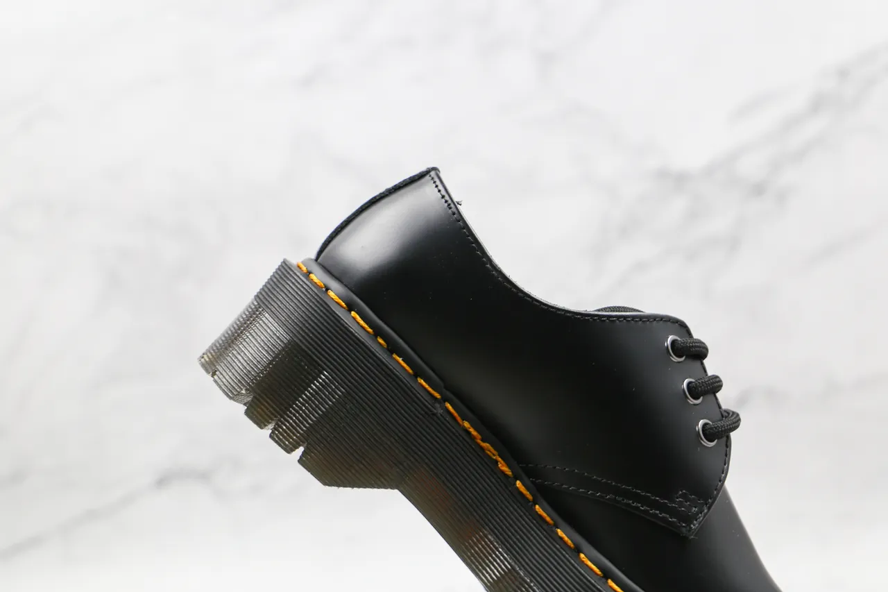 Dr. Martens Jadon Platform Black Leather Oxford Shoes 5