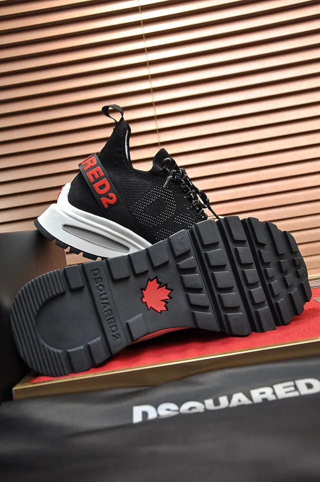 Dsquared2 ICON RED2 Black and White Chunky Sneakers 2