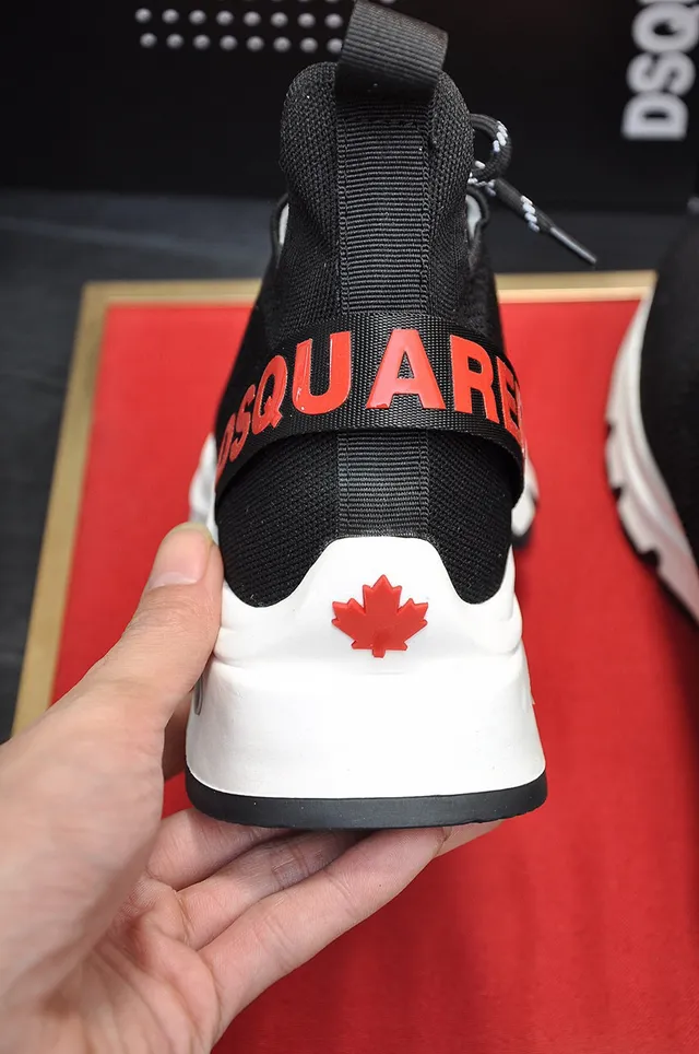 Dsquared2 ICON RED2 Black and White Chunky Sneakers 3