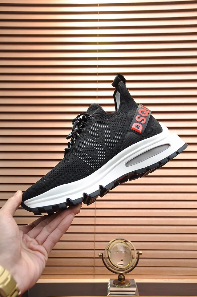 Dsquared2 ICON RED2 Black and White Chunky Sneakers 6
