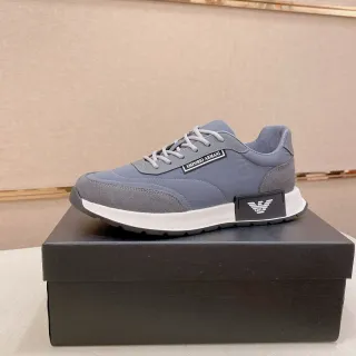 Emporio Armani Gris y Blanco Lifestyle Sneakers