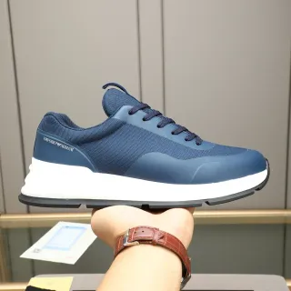 Emporio Armani Navy Mesh y Sintético Zapatillas Lifestyle