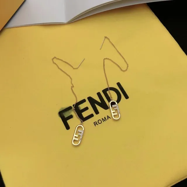 Fendi FF Pingente Oval de Cristal Pavé 2