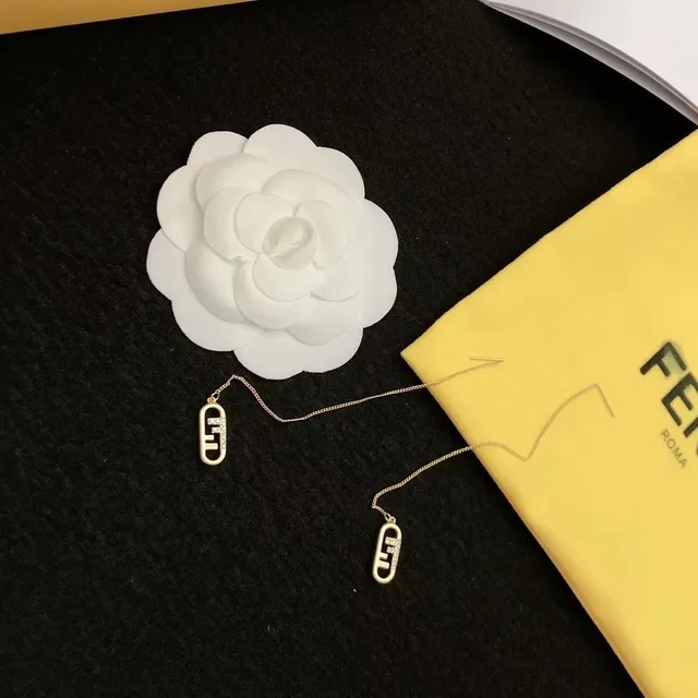 Fendi FF Pingente Oval de Cristal Pavé 3