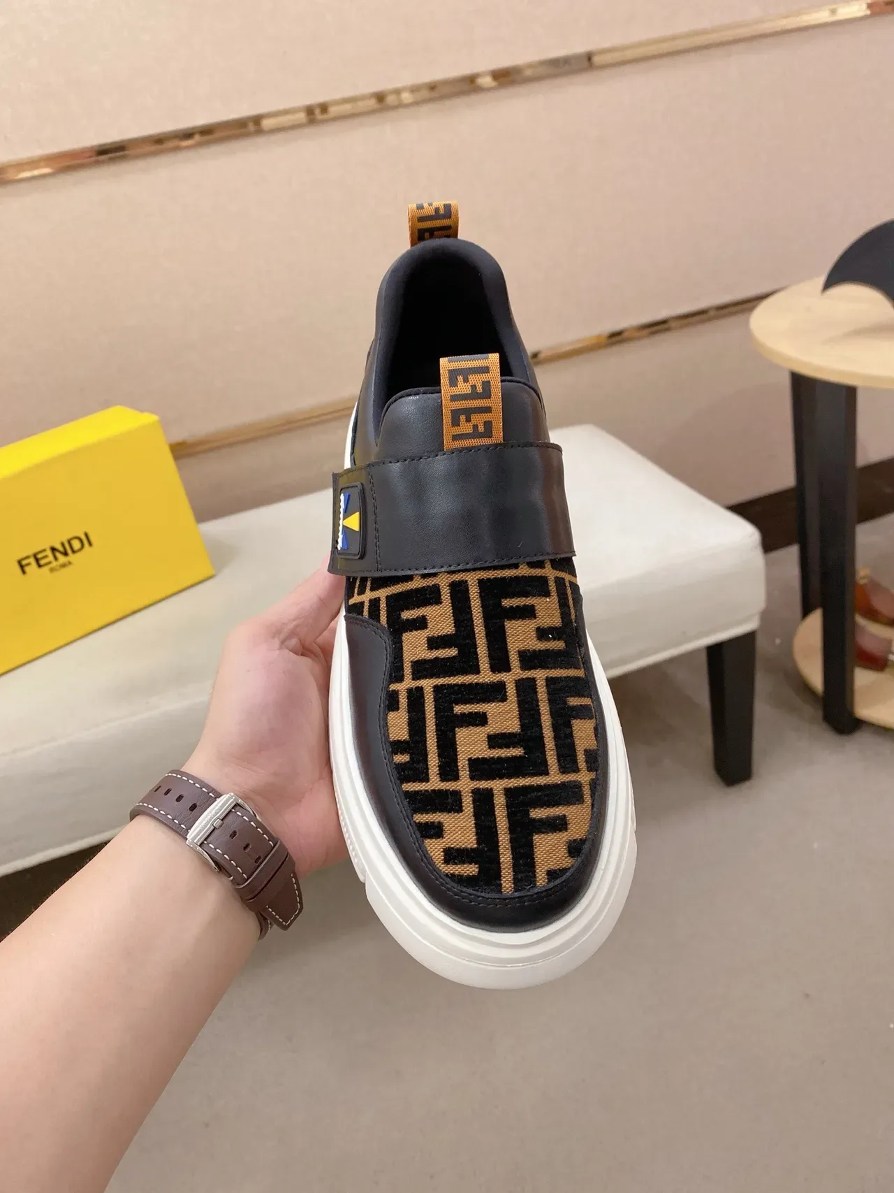 Fendi FF Monogram Slip-On Lifestyle Sneaker 2