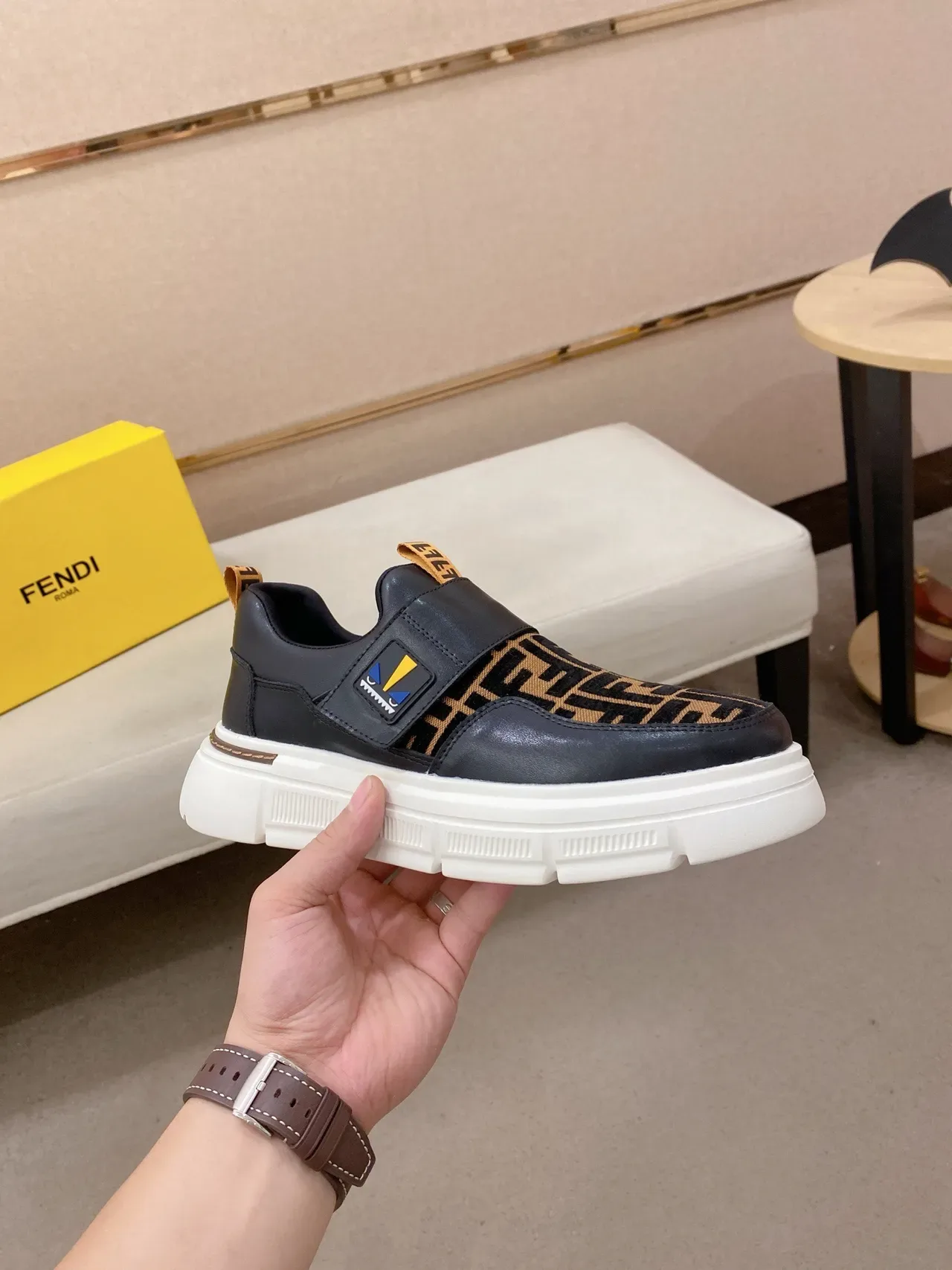 Fendi FF Monogram Slip-On Lifestyle Sneaker 4