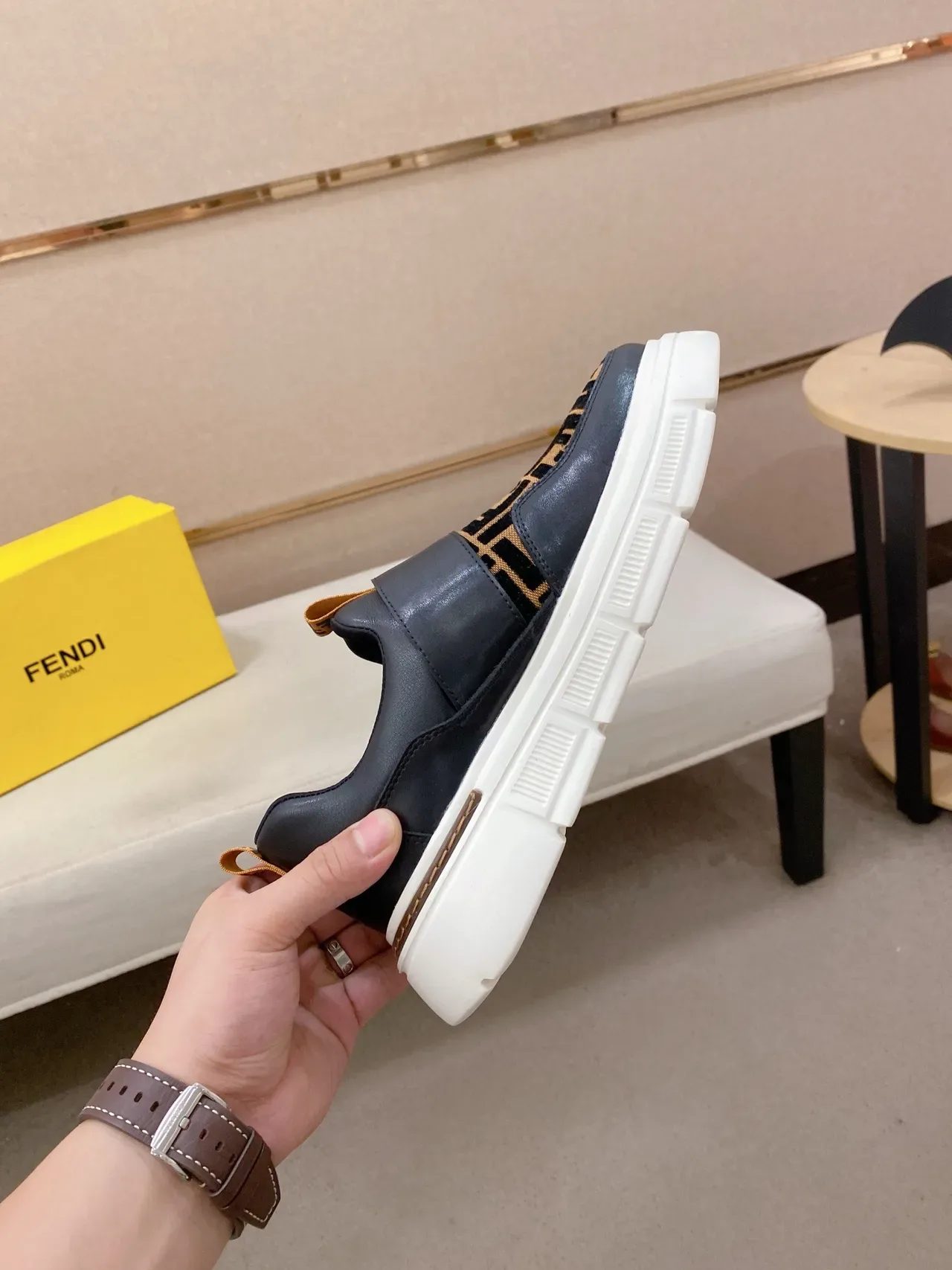 Fendi FF Monogram Slip-On Lifestyle Sneaker 5