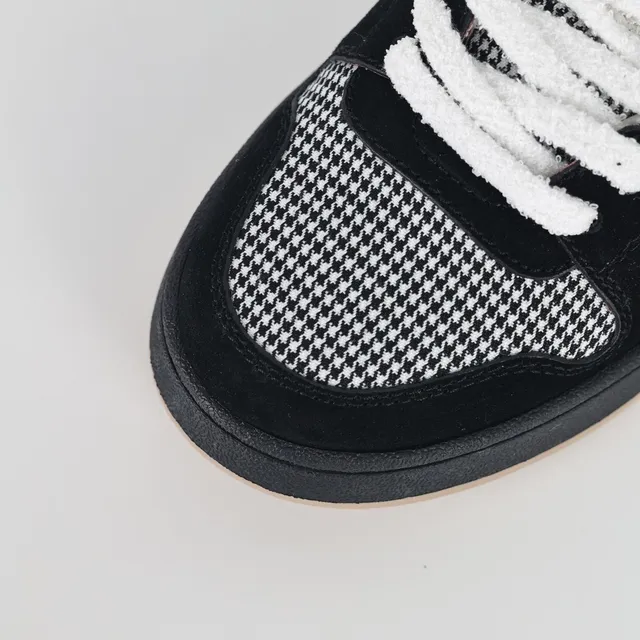 Fendi First Houndstooth and Suede Lifestyle Sneakers 5
