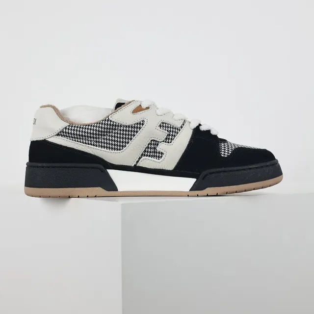 Fendi First Houndstooth and Suede Lifestyle Sneakers 7