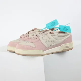 Fendi First Low-Top Tênis de Suede e Couro