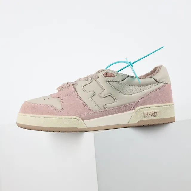 Fendi First Low-Top Suede and Leather Sneaker 9
