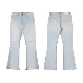 Gallery Dept Flared Distressed Light Wash Jeans