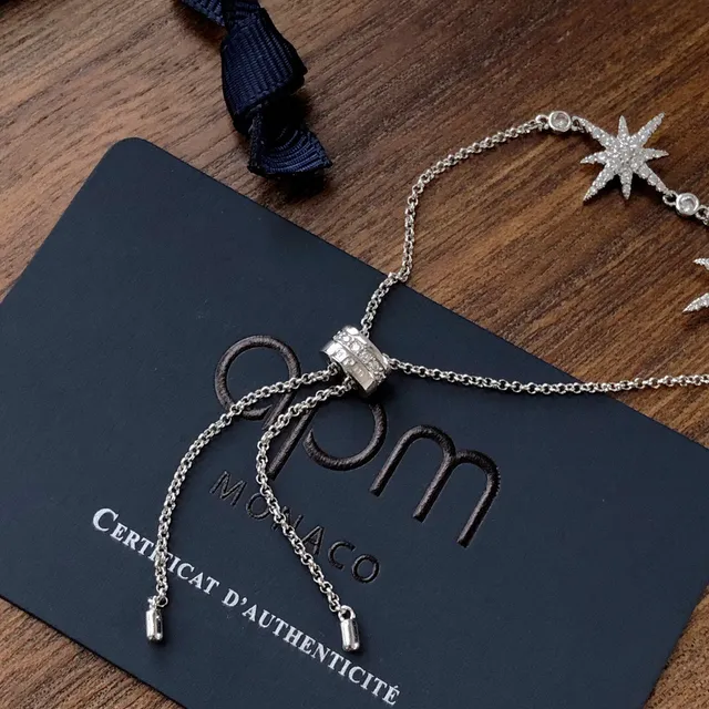 APM Monaco نجمة مزدوجة انفجار نجمي سوار Pavé 6