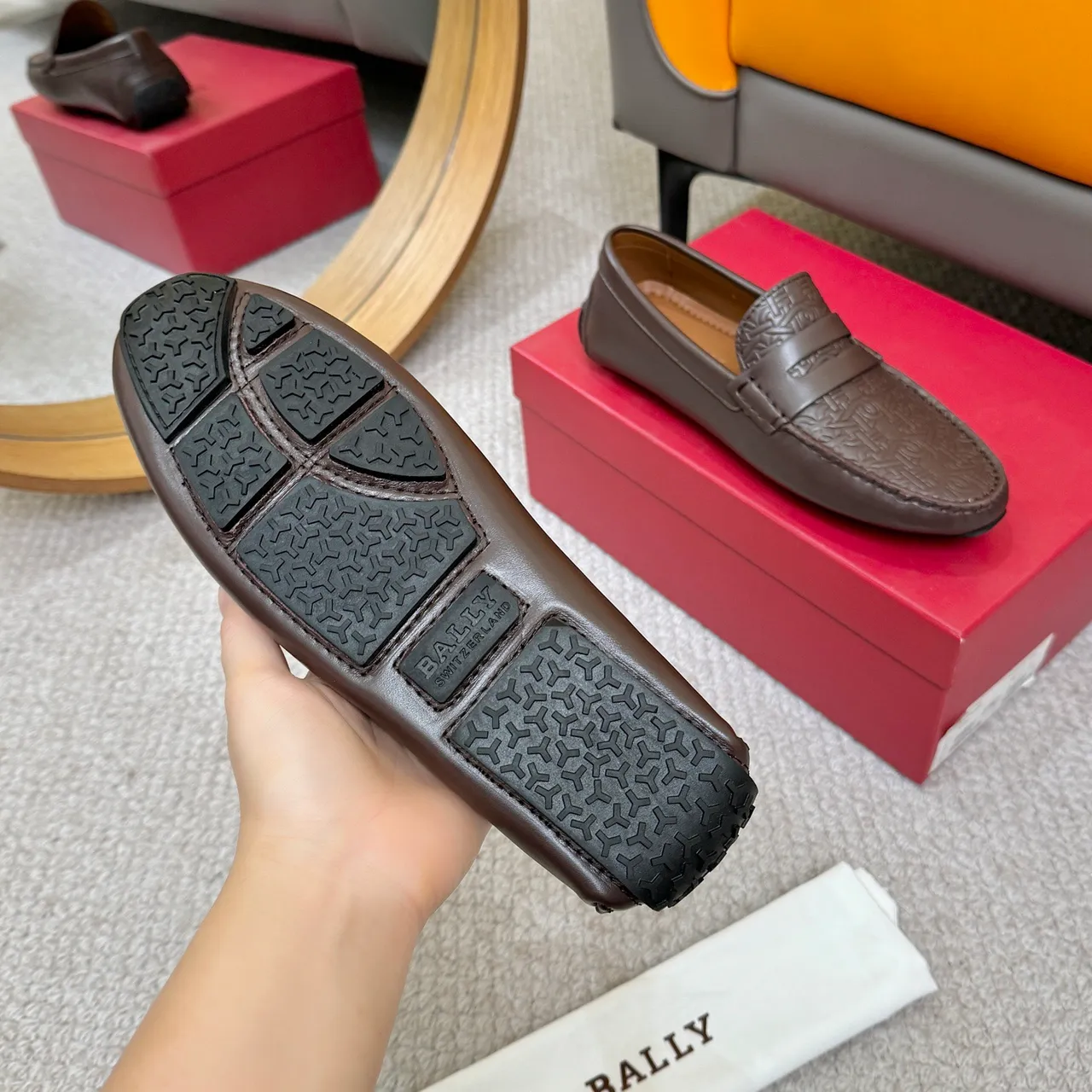 Bally Embossed Monogram Brown Loafer 6