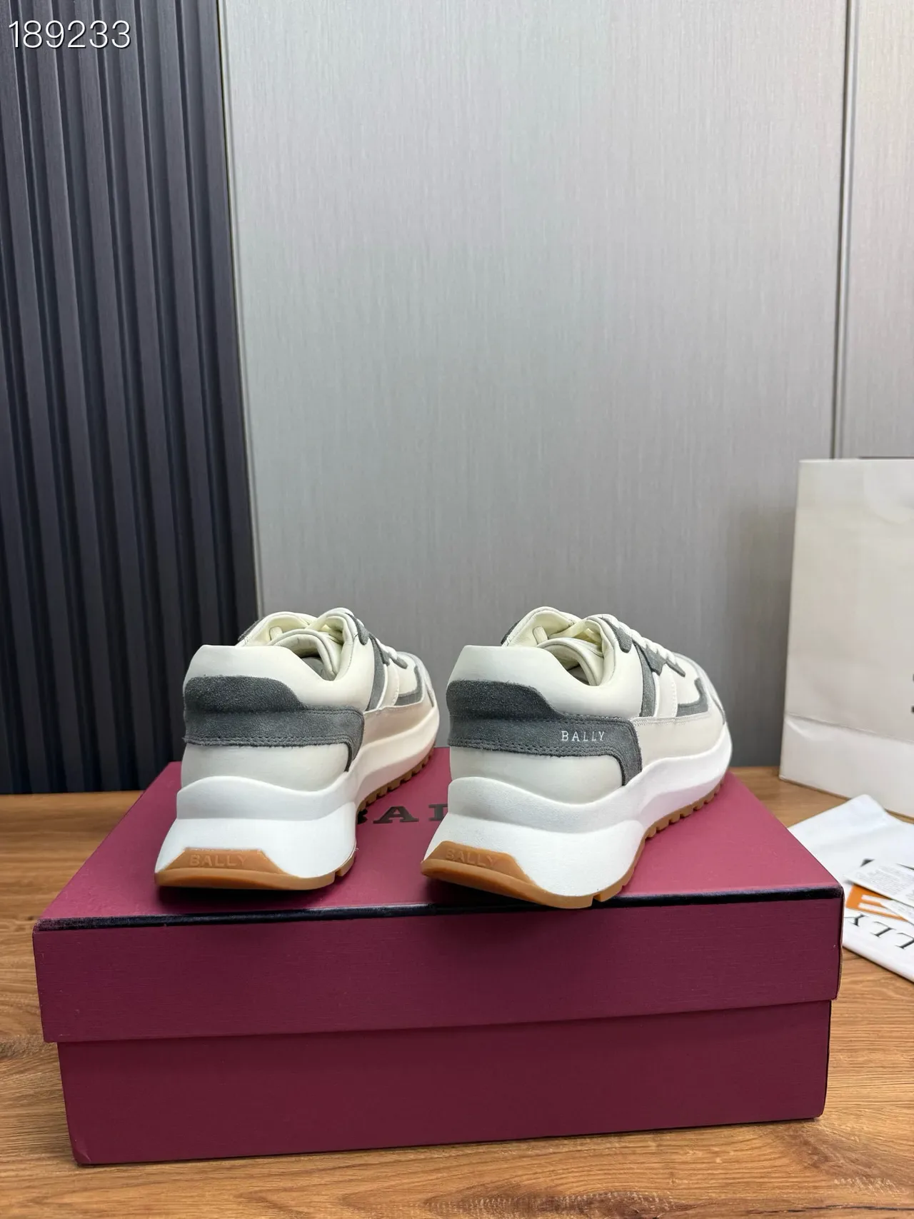 Bally Off-White and Gray Panelled Lifestyle Sneakers 2