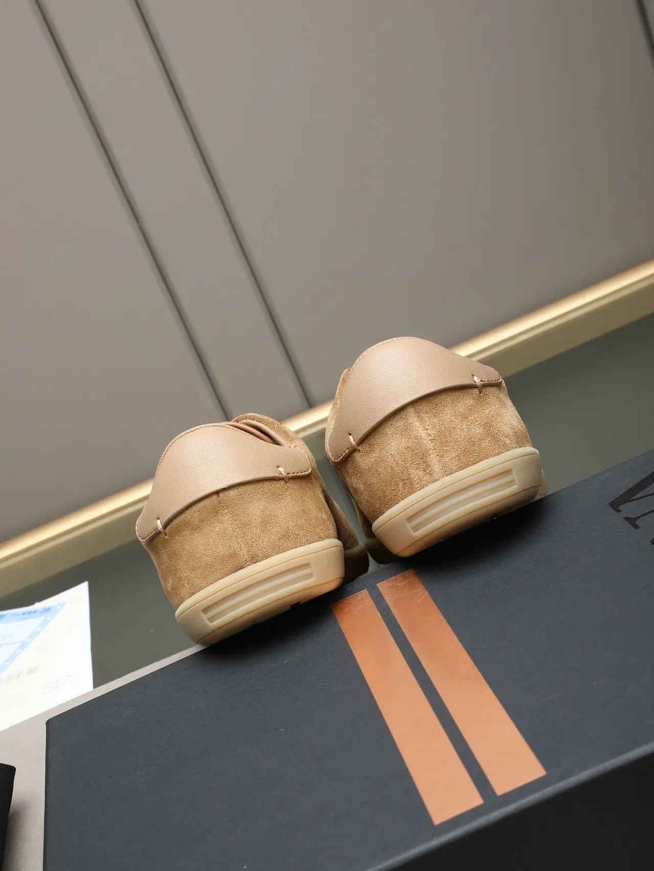 Beige Suede Low-Top Lifestyle Sneaker 3