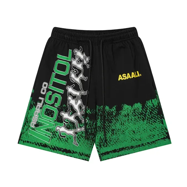 Black and Green Graphic-Print Oversized T-Shirt 5