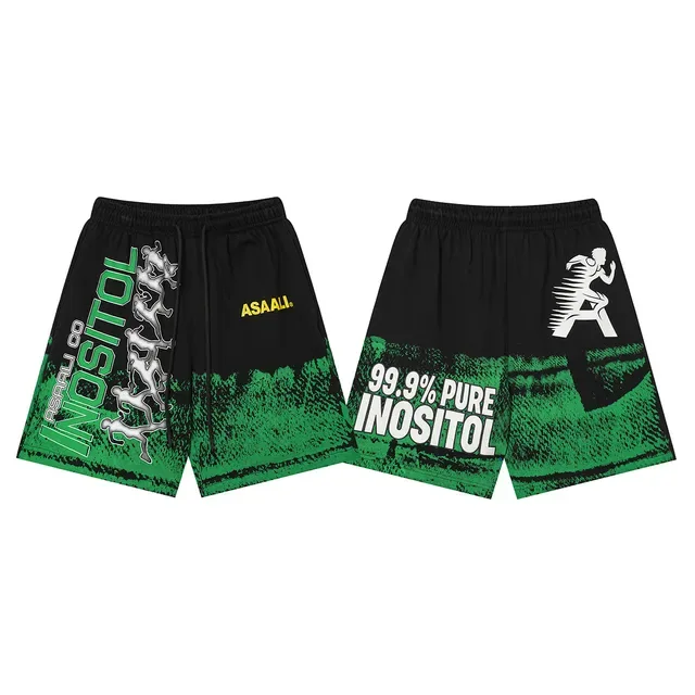 Black and Green Graphic-Print Oversized T-Shirt 7