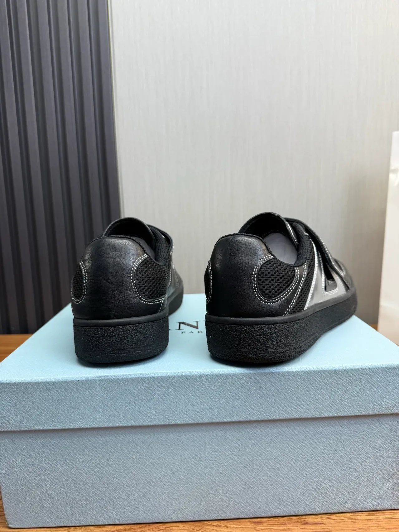 Black and Silver Star Strap Lifestyle Sneaker 5