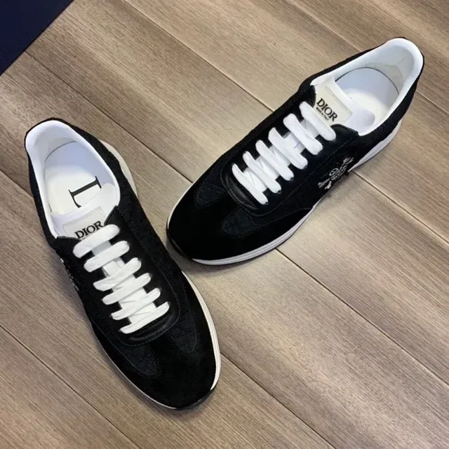Black and White Embroidered Skull Sneaker 9