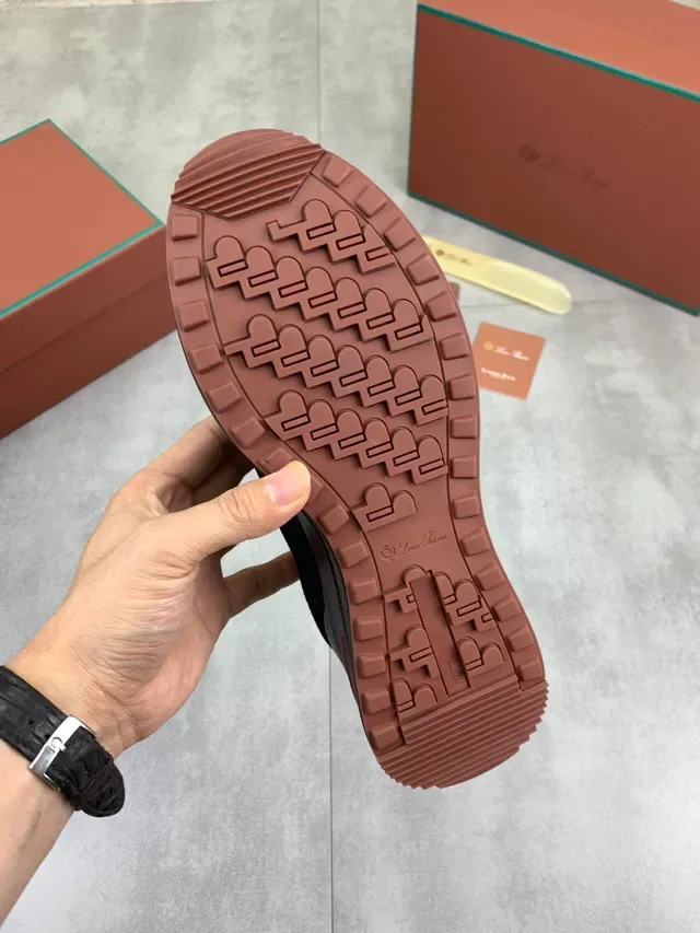 Black Brown Knit Upper Flat Lacing System Sneakers 2