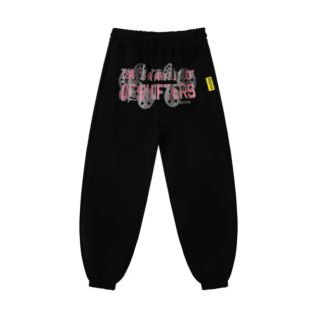 Black Graphic-Print Jogger-Style Sweatpants 3
