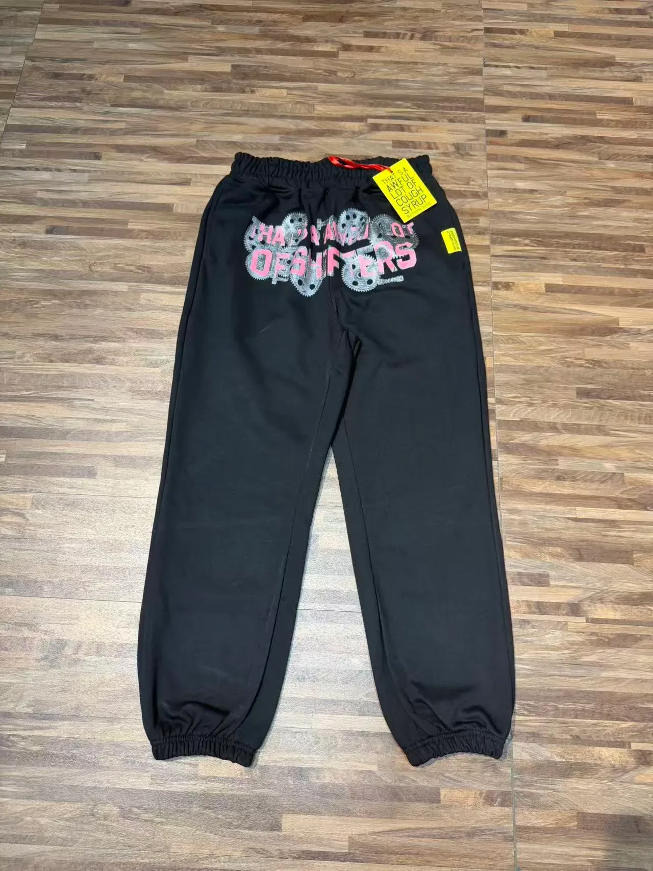 Black Graphic-Print Jogger-Style Sweatpants 4