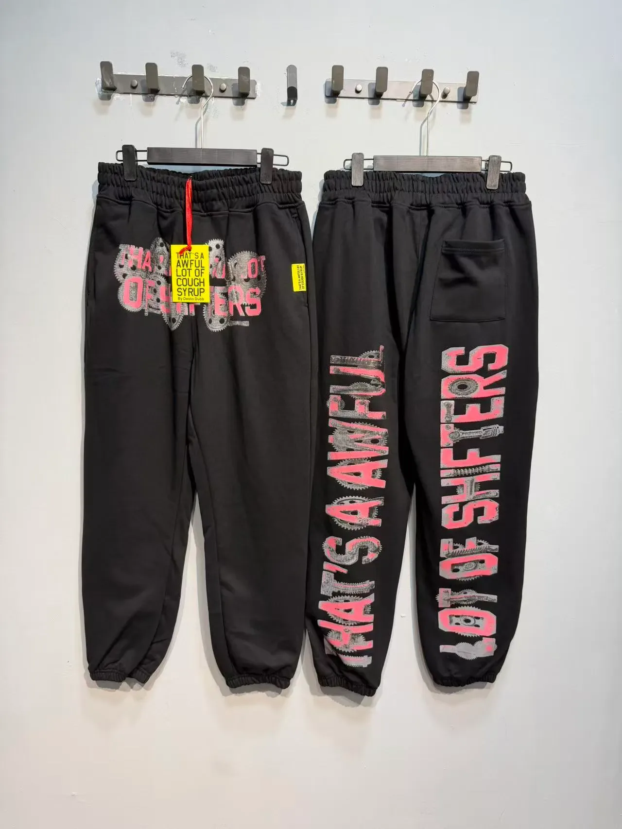 Black Graphic-Print Jogger-Style Sweatpants 6