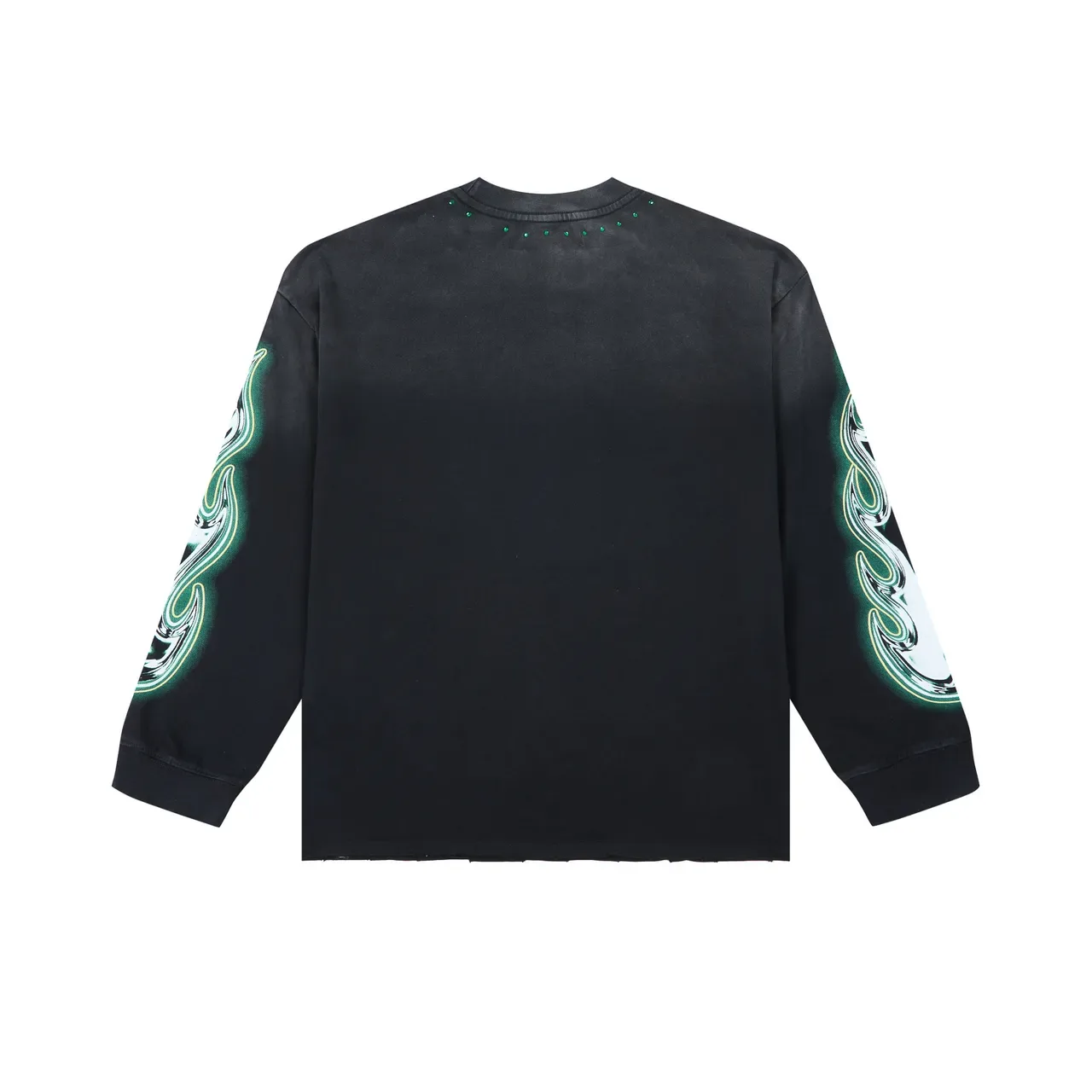 Black Graphic-Print Long-Sleeve Crewneck T-Shirt 3