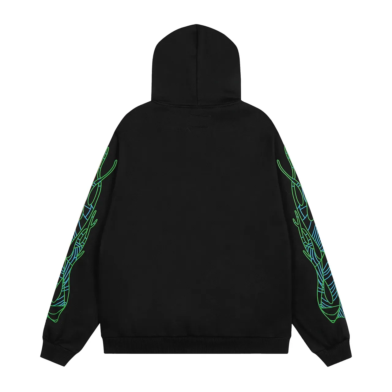 Black Graphic-Print Oversized Hoodie and Cuffed Jogger Tracksuit 3
