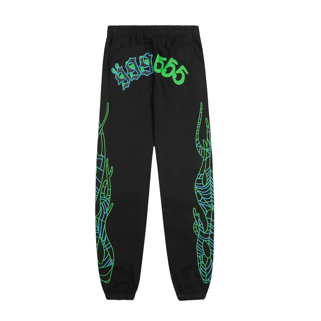 Black Graphic-Print Oversized Hoodie and Cuffed Jogger Tracksuit 5