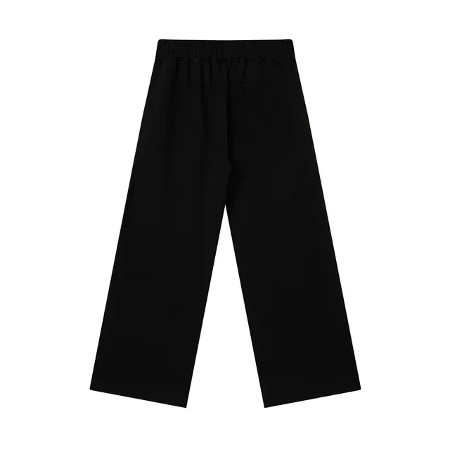 Black Graphic-Print Relaxed-Fit Wide-Leg Pants 3