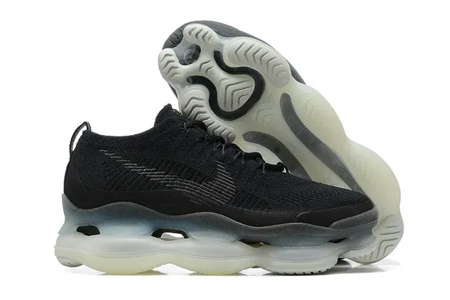 Black Knit Upper Translucent Wave Midsole Sneaker 5