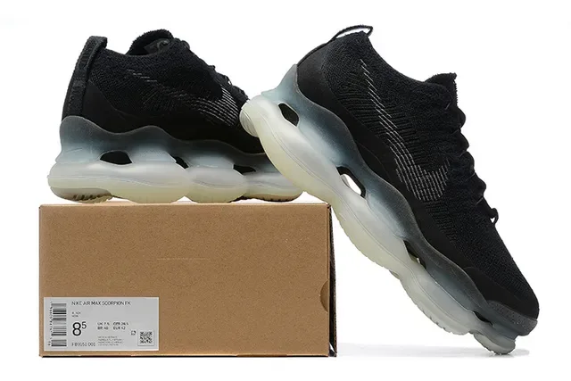 Black Knit Upper Translucent Wave Midsole Sneaker 7