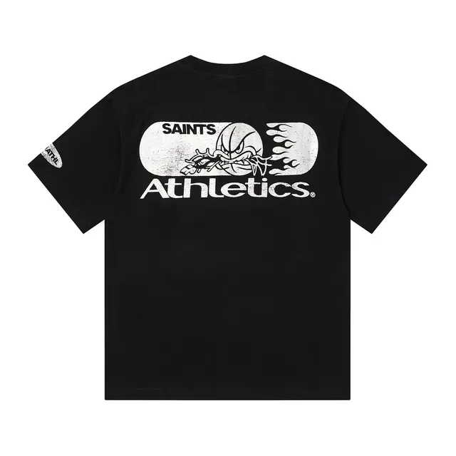 Black Oversized Distressed Graphic Print T-Shirt 4