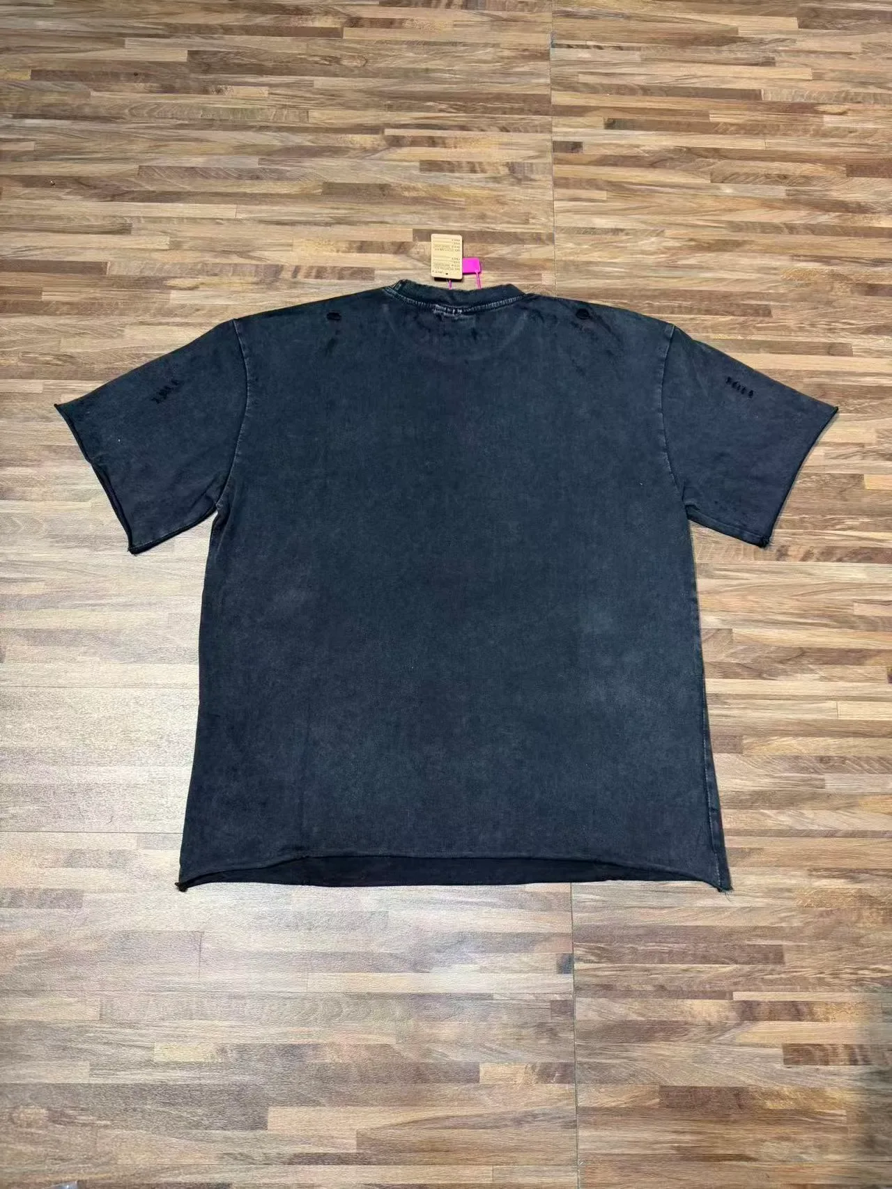 Black Oversized Distressed Graphic Print T-Shirt 4