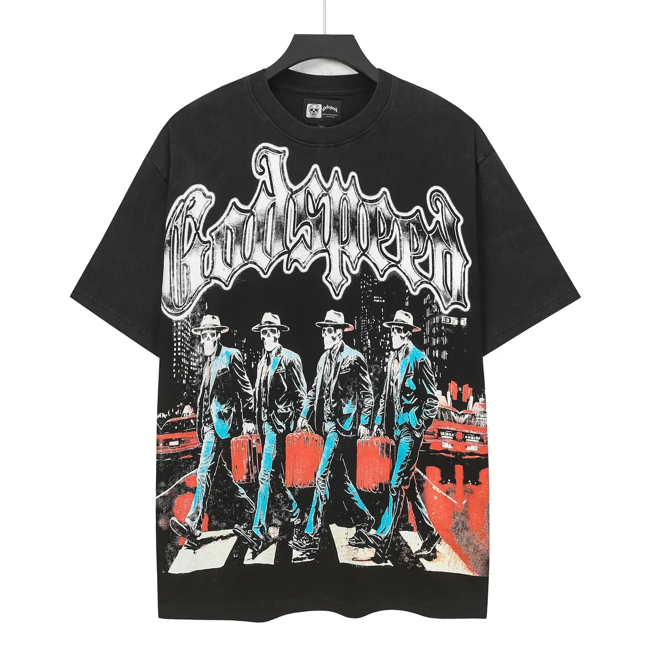 Black Oversized Graphic Print T-Shirt 2
