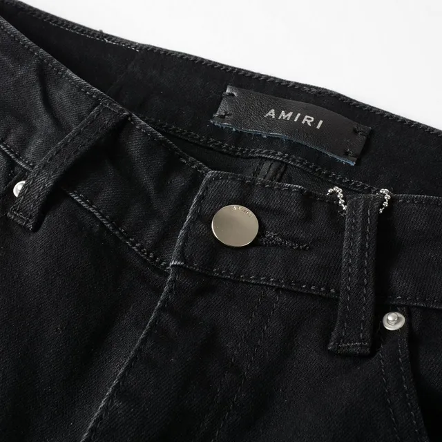 Black Paint-Splatter Distressed Slim-Fit Jeans 10