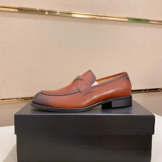 বাদামী কালো কোগন্যাক চামড়া Penny Loafer