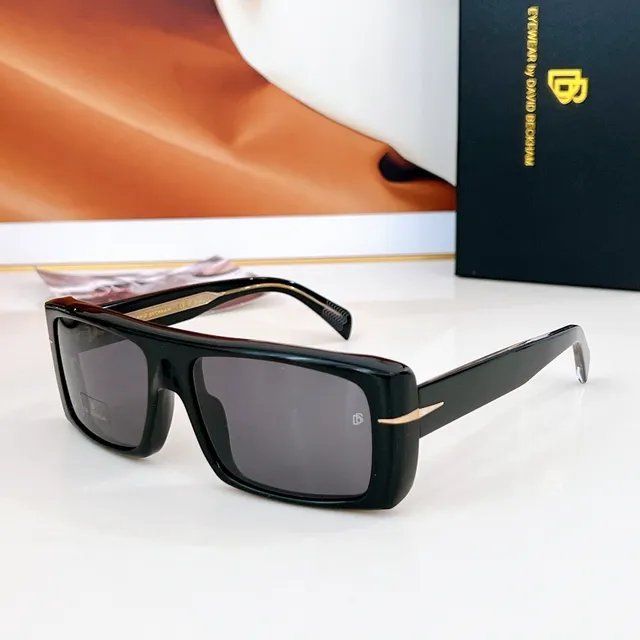 Gafas de sol marrón dorado muy grande rectangulares con capas dobles patillas 6